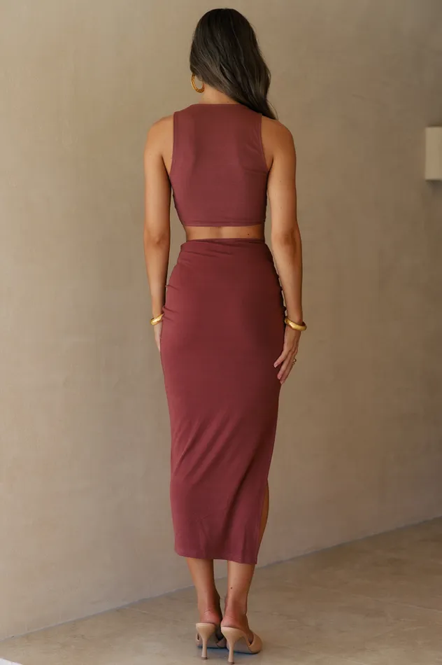 Women Winter Sets Runaway The Label Dominica Crop Cami Cinnamon