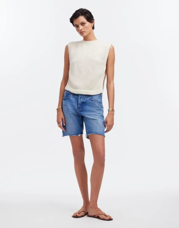 Women Yanawara Munasiri Llama Vest Ivory White Madewell Sweaters