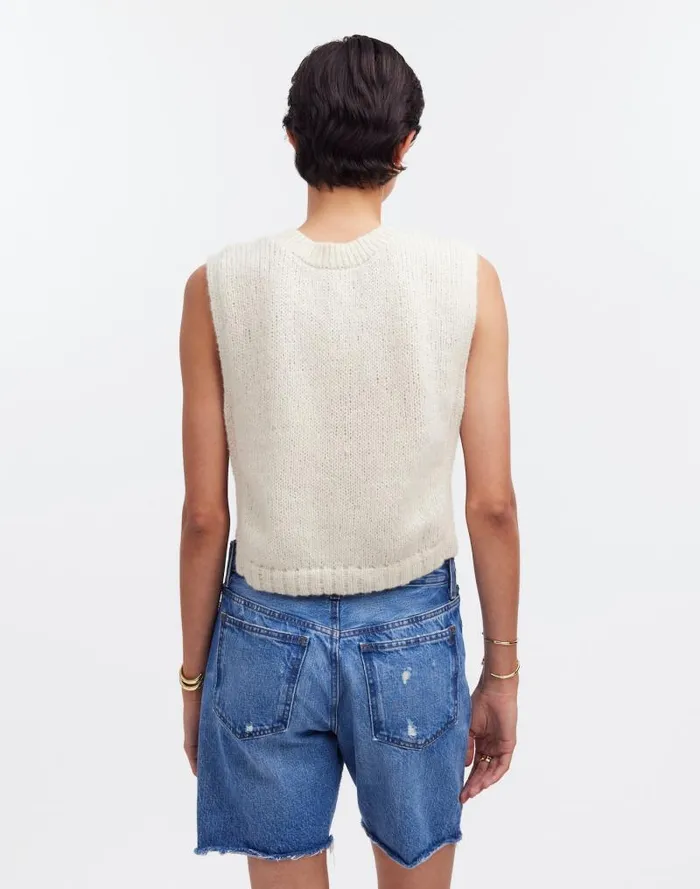Women Yanawara Munasiri Llama Vest Ivory White Madewell Sweaters