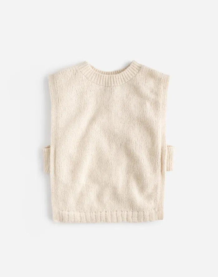 Women Yanawara Munasiri Llama Vest Ivory White Madewell Sweaters