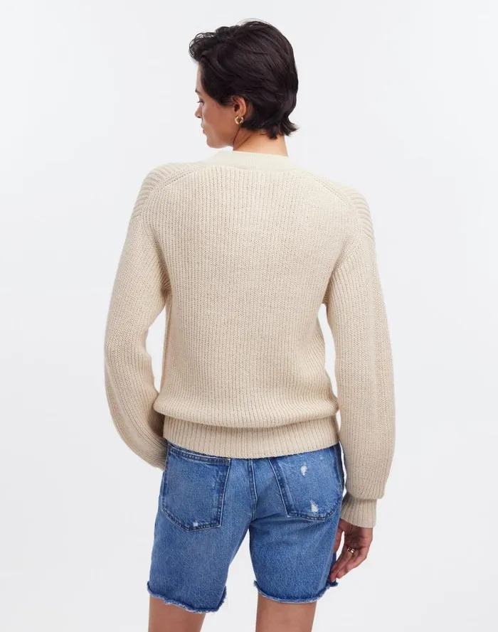 Women Yanawara Tintaya Alpaca Cardigan Ivory White Madewell Sweaters