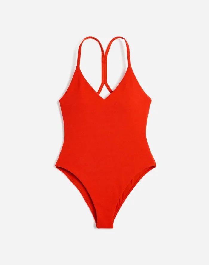 Women Zulu and Zephyr Chilli Pepper Toweling OnePiece Swimsuit Chilli Pepper Madewell Swim
