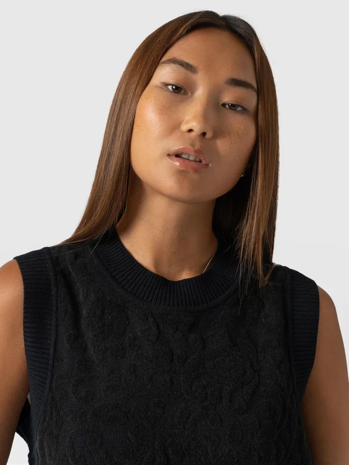 Wren Sleeveless Knit 8211 Black Black Women Saint And Sofia Knitwear