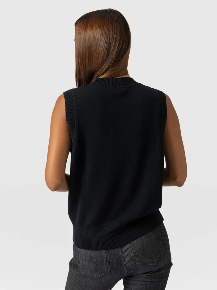 Wren Sleeveless Knit 8211 Black Black Women Saint And Sofia Knitwear