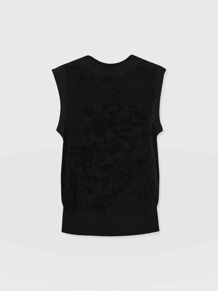 Wren Sleeveless Knit 8211 Black Black Women Saint And Sofia Knitwear