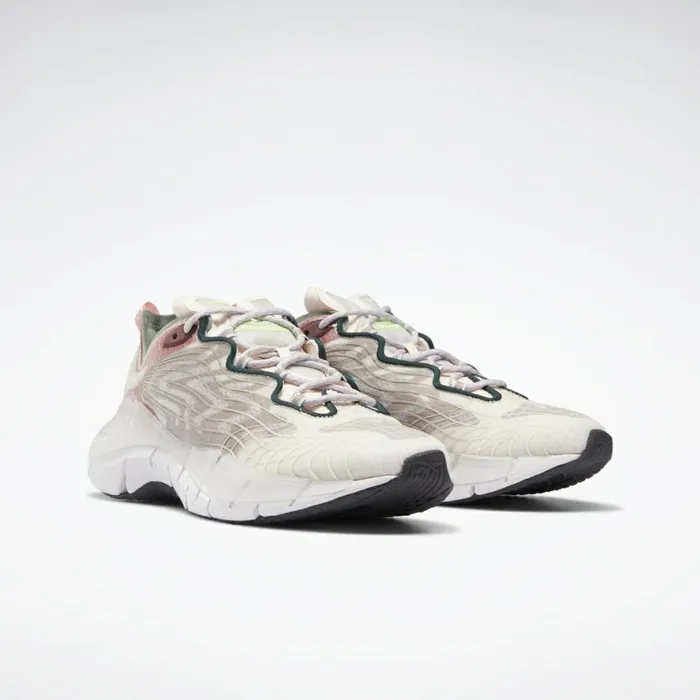 Zig Womens Reebok Zig Kinetica II Shoes Ceramic Pink Baked Earth Neon Mint