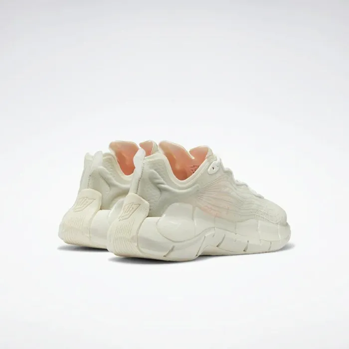 Zig Womens Reebok Zig Kinetica II Shoes Chalk Pure Grey 2 Orange Flare