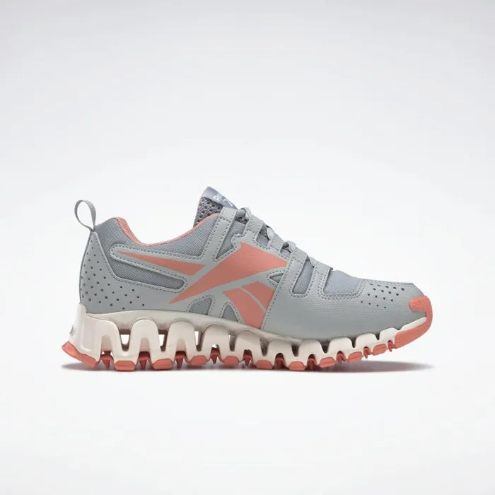 Zig Womens Reebok ZigWild Trail 6 Shoes Pure Grey 3 Twisted Coral Ceramic Pink