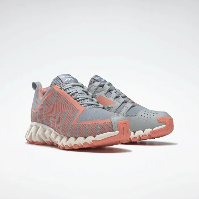 Zig Womens Reebok ZigWild Trail 6 Shoes Pure Grey 3 Twisted Coral Ceramic Pink
