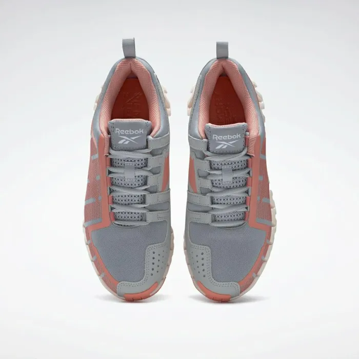 Zig Womens Reebok ZigWild Trail 6 Shoes Pure Grey 3 Twisted Coral Ceramic Pink